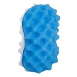 Burete de baie din spumă cu model celular, albastru și alb, 17 cm, CMCLASS
