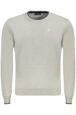 North Sails Pulover barbati, cu mini logo brodat, Regular fit, Gri deschis, M