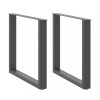 VidaXL Picioare de masă &icirc;n formă de U, 2 buc., antracit, 90x(72-73) cm, oțel