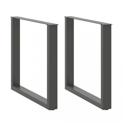vidaXL Picioare de masă &amp;icirc;n formă de U, 2 buc., antracit, 90x(72-73) cm, oțel foto