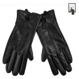 Mănuși Damă, Ecran Tactil, Piele Artificială, Negru, 1 Pereche, Oem