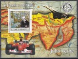 Sao Tome si Principe 2004 - Centenarul morții lui Jules Verne, Colita, Cota 10 EURO, MNH