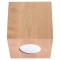 Lampă De Tavan Quad Lemn Natural 1 Bec Pătrat Scandinav De Interior