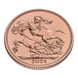 Marea Britanie - 2024 CHARLES III SOVEREIGN - AUR, .916, 8g - BULLION
