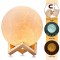 Lampa Luna Moon LED Portabila, Alb Cald si Rece, Intensitate Reglabila, Reincarcabila