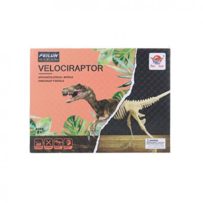 Set educativ paleontologie descopera fosile dinozaur Velociraptor foto