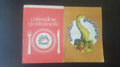 2 Calendare de perete gastronomic - 1985 - 1986 foto