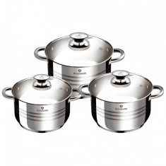 Set oale inox cu capac. 6 piese Jumbo Gourmet line blaumann BL 3174