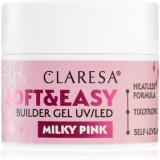 Claresa Soft&amp;Easy Builder Gel gel de bază pentru unghii culoare Milky Pink 12 g