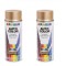 Pachet 2 x Vopsea spray auto Dacia bej stelar metalizata Dupli Color 350 ml