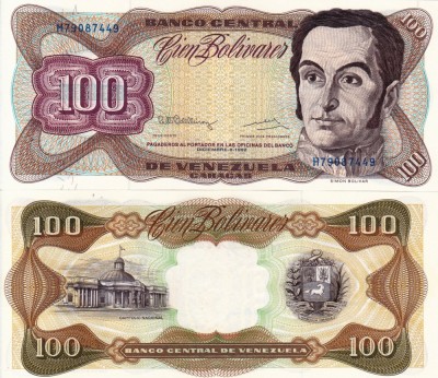 VENEZUELA 100 bolivares 1992 UNC!!! foto