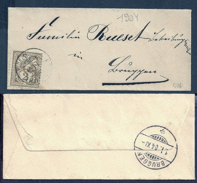 Switzerland 1904 Postal History Rare Old cover D.338 foto