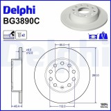 Disc frana Audi A3; Seat Altea, Altea XL, Toledo III; Skoda Octavia II, Superb II, Yeti; VW Caddy III, Golf Plus V, Golf V, Golf VI, 260x12mm, 48.4