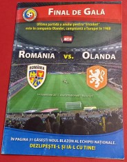 Program meci fotbal ROMANIA - OLANDA (14.11.2017)