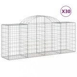 Cumpara ieftin Cosuri gabion arcuite 30 buc, 200x50x80/100 cm, fier galvanizat