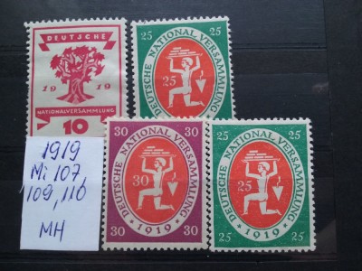 1919-Germania-Partial set-MH foto