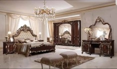 Dormitor complet Imperial maro pat 180&times;200 saltea inclusa