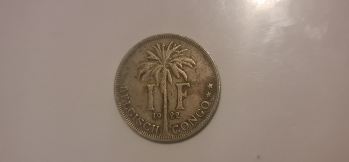 Congo Belgian - 1 franc 1922