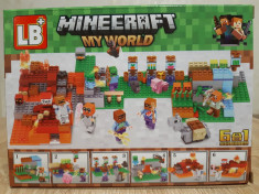 NOU/SIGILAT - Set de 80 piese tip lego Minecraft - My World LB 514-2 foto