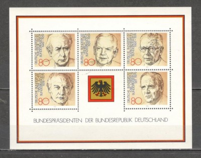 Germania.1982 Temelia democratiei:presedinti-Bl. MG.530 foto