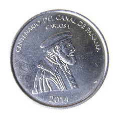 Panama 1/2 Balboa 2014 Comemorativa: Panama Canal, 30.6 mm, CLT8, KM-145 UNC !!!