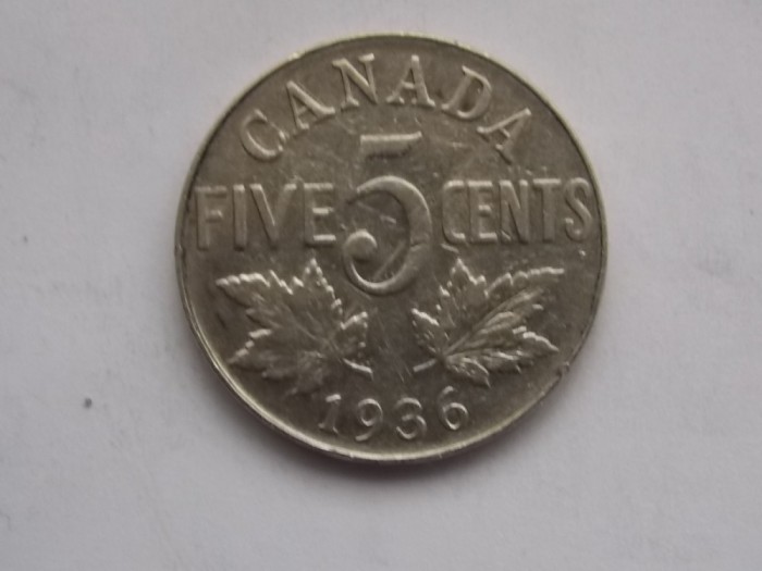 5 CENTS 1936 CANADA