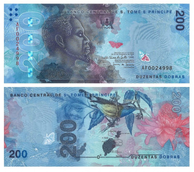 SAO TOME SI PRINCIPE █ bancnota █ 200 Dobras █ 2020 █ UNC █ necirculata foto