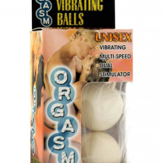 Bile Vaginale Cu Vibratii Orgasm Vibrating Balls, Alb