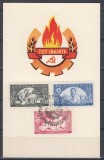 ROMANIA 1954 LP 363 PIONIERI SERIE/CARTON FILATELIC PRIMA ZI A EMISIUNII