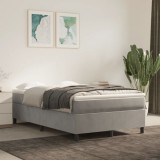 VidaXL Cadru de pat box spring, gri deschis, 120x200 cm, catifea