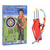 Set tir cu arc și săgeți cu țintă pentru copii, vidaXL