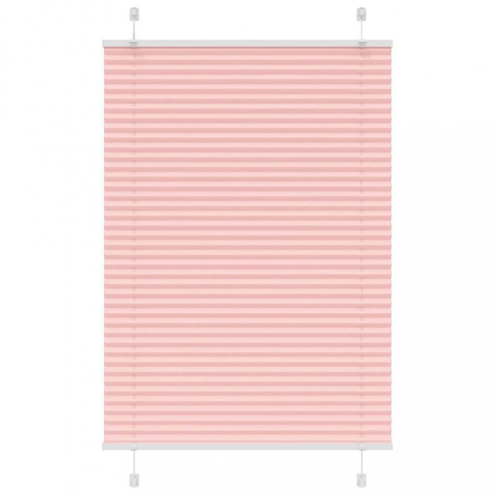 vidaXL Jaluzea plisată roz 85x100cm Lățime țesătură 84,4 cm poliester