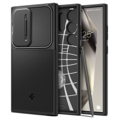 Husa Samsung Galaxy S24 Ultra - Spigen Optik Armor - Black foto
