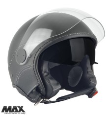 Casca open face pentru scuter - motocicleta (demi-jet) Max Helmets model DJDV06 LS Vision SV (ochelari soare integrati) culoare: negru mat (00S) &ndash; 100