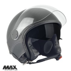 Casca open face pentru scuter - motocicleta (demi-jet) Max Helmets model DJDV06 LS Vision SV (ochelari soare integrati) culoare: negru mat (00S) &ndash; 100