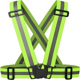 Cumpara ieftin Ham reflectorizant reglabil, vizibilitate 360 , elastic, prindere cu catarama, marime universala, culoare verde neon