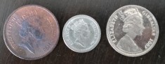 Lot 3 monede Gibraltar - 2, 5 si 10 Pence
