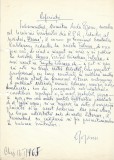 A3498N Dumitru Radu Popescu, act scris și semnat olograf, 1965