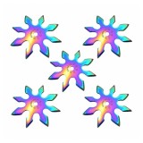 Cumpara ieftin Set cinci stele de aruncat DEPOX&reg;, 8 colturi, metalic, multicolor, 10 cm