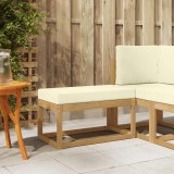 vidaXL Bancă de exterior Alb 80 x 43 x 45 cm Lemn Solid de Acacia 901668