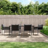 VidaXL Set mobilier de grădină cu perne, 7 piese, poliratan și oțel