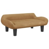 Cumpara ieftin Canapea pentru copii, maro, 70x40x24 cm, catifea