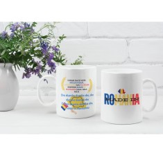Cana alba personalizata, Made in Rmanie, da dumla dumla da, INOVATIX&reg;. 330 ml