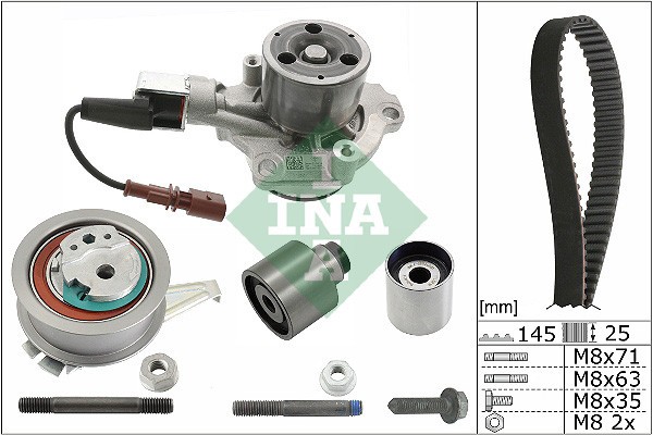 INA 530 0699 30 Set pompa apa + curea dintata