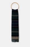 Barbour esarfa de lana culoarea verde, modelator, USC0322