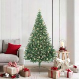 VidaXL Pom de Crăciun artificial pre-iluminat Verde 180 cm PVC 3397015