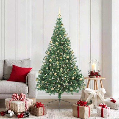 vidaXL Pom de Crăciun artificial pre-iluminat Verde 180 cm PVC 3397015 foto