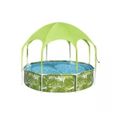 Cumpara ieftin Piscina Cadru Metalic 244 x 51 cm Bestway Rotunda, cu Sistem de Dus + Pavilion
