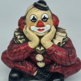 Clovn - Pusculita bibelou portelan, ceramica veche, vintage