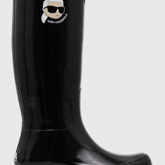Karl Lagerfeld cizme KALOSH NFT femei, culoarea negru, KL47090N